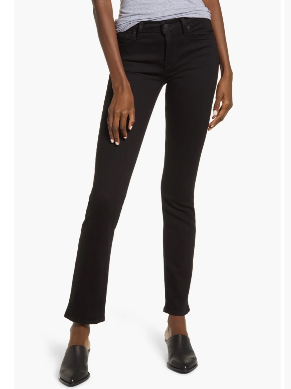 Hudson Jeans Nico Black Straight-Leg Denim